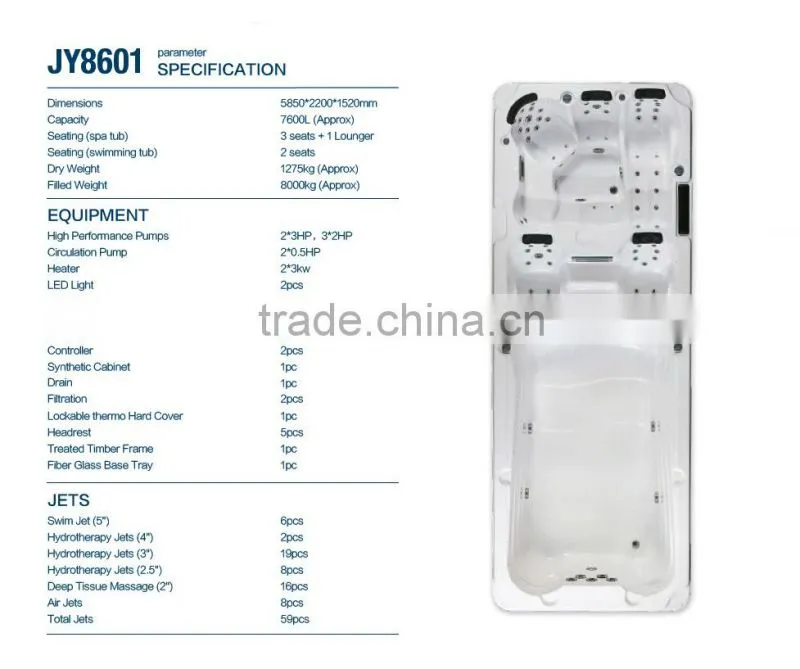 Acrylic outdoor spa hot tub,portable whirlpool sex massage bathtub