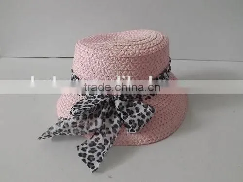 holiday lady sun hat paper straw hat with bowknot