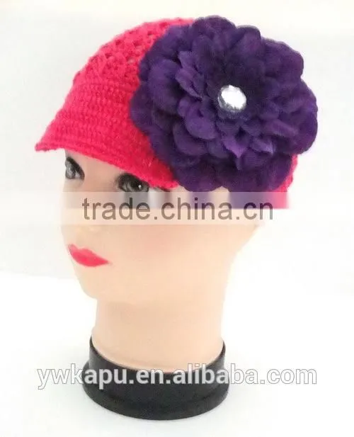 Multi colors crochet hat,custom newsboy cap