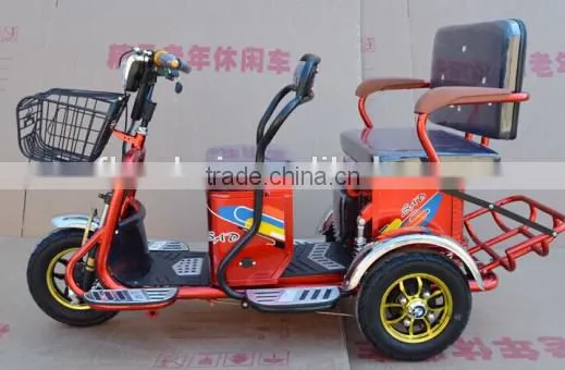 48V 500W 20AH Lead Acid Battery Passenger Seat Mini 3 Wheel Electric Tricycle Scooter
