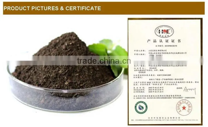 High Quality Organic Fertilizer With 60% Organic Matter(powder)