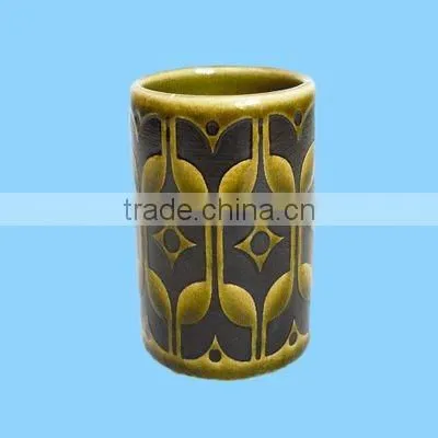 ceramic owl and stump cute toothpick holder