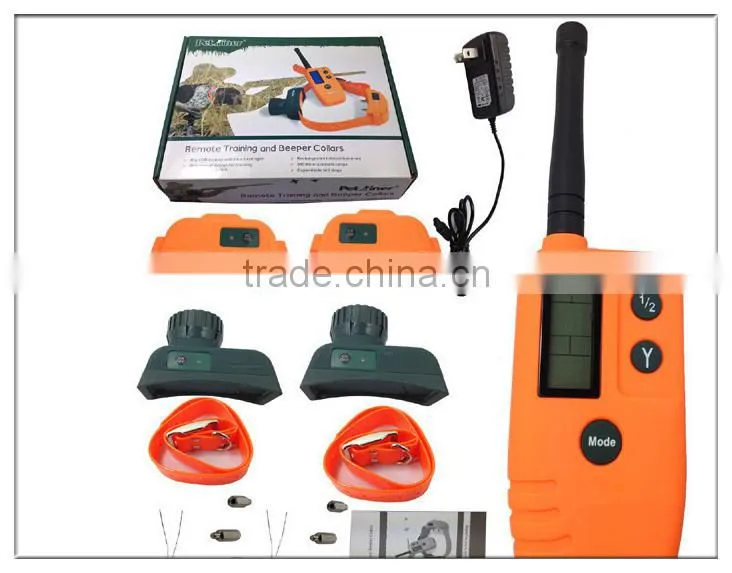 For 2 dogs collar PET TRAINER Hunter Beeper Dog Training Collar waterproof 1 transm+2 collar+2 receiver+2 beeper