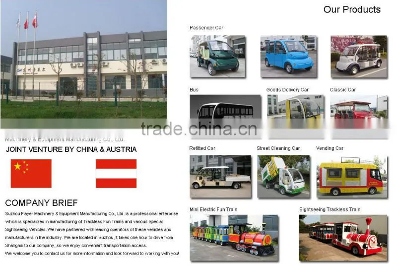 Trackless Train with high climbing capacity