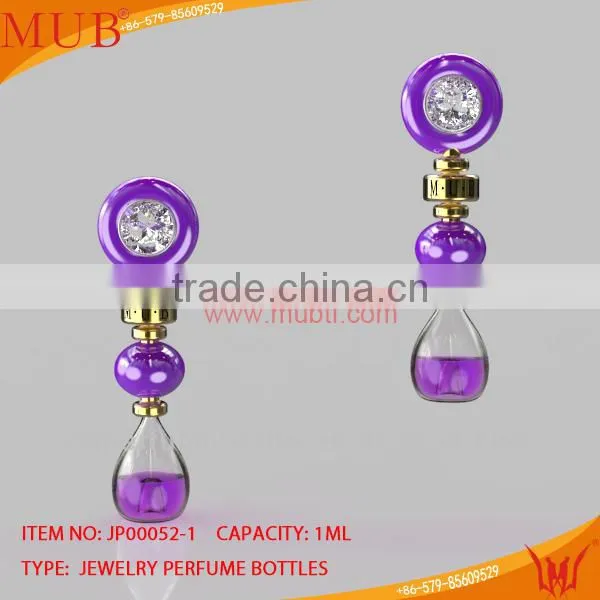 New desgin glass bottle necklace pendant with perfume bottles for sale