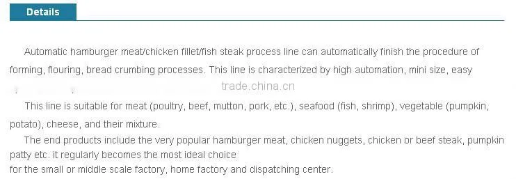 Patty process line/burger forming machine/nugget process line