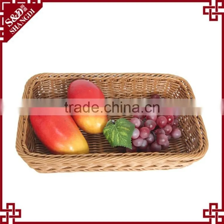 Hand crafts plastic produce basket for fruit decoration and storage
