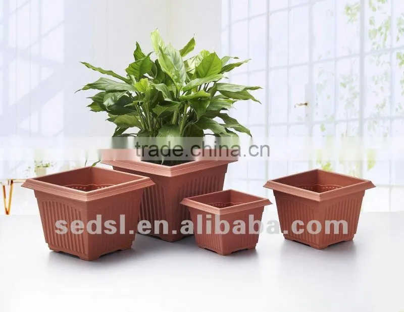square garden plastic terracotta pots wholesale