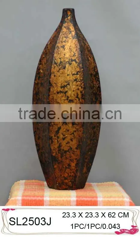 Long vases made of fiberglass