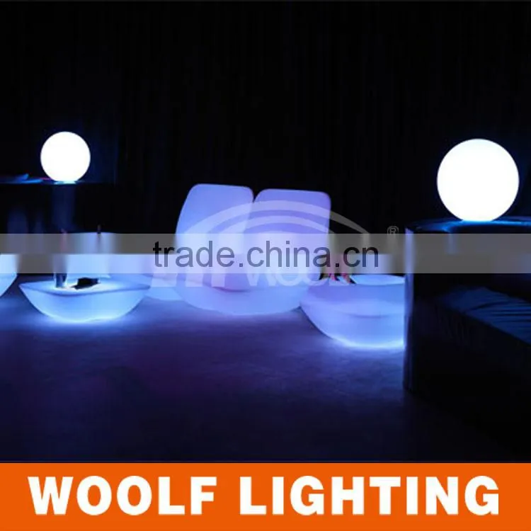 Modern Indoor and Outdoor Hotel and Bar Used Leisure LED Light Up Sofa Furniture