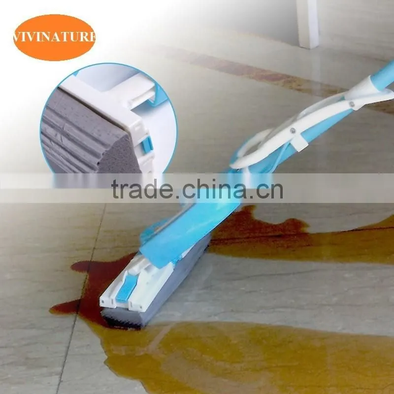 PVA Sponge Squeezing Mop with two mop heads