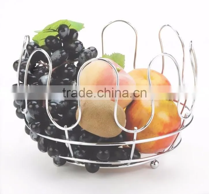Decorate Stainless Wire Bread And Fruit Storage Basket