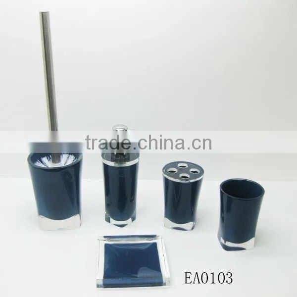 EA0354 trendy black bathroom accessory set wholesale