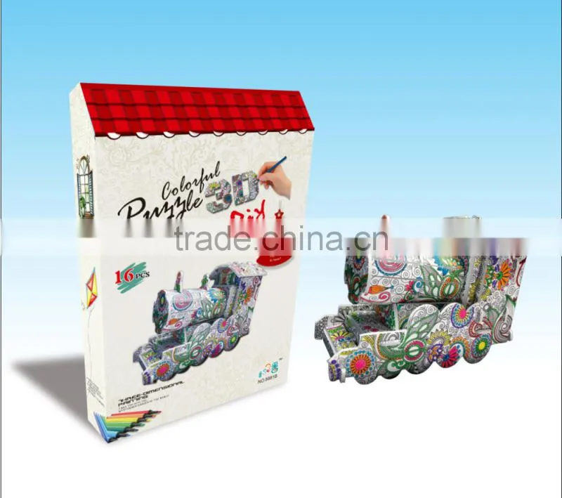 newly-developed 3D painting paper puzzle for kids LT8881B
