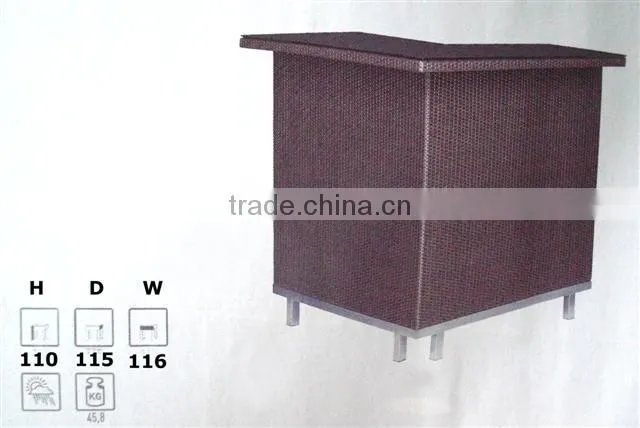Vintage Rattan Bar Counter Match With High Chair Bar Stool