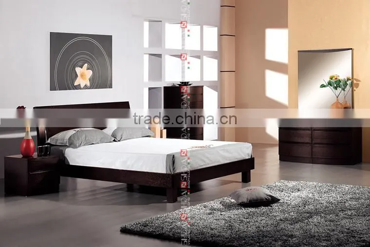 stylish wooden double bed / double bed size / modern double beds B66