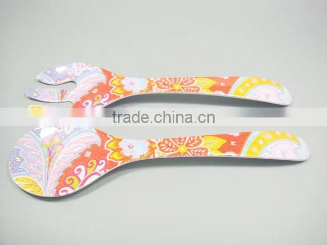 Hot Sale Color Custom Printed Melamine Spoon&fork