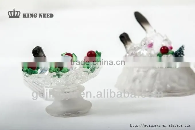 buautiful acrylic table decoration with LED for hummingbird