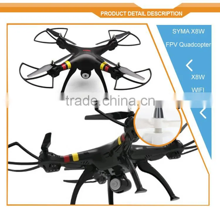 Syma X8W big quadcopter 2.4ghz multicopter 4-axle gyro drone uav rtf ufo with 0.2mp hd camera VS Syma x5c
