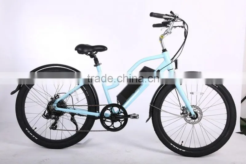 2017 newly design 26 inch CE approved sand beach cruiser electric bike
