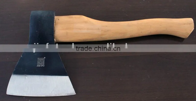 Forged Russian type axe with wooden handle