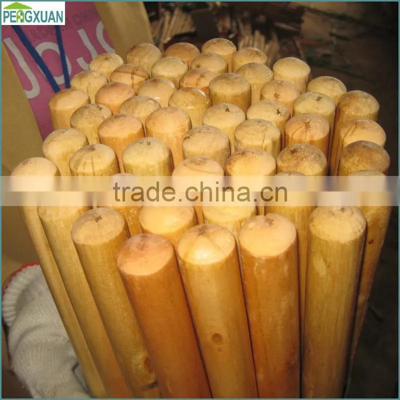 varnished wooden spade handle for garden