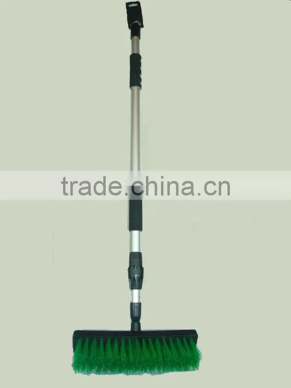 Heavy duty telescopic floor wash brush