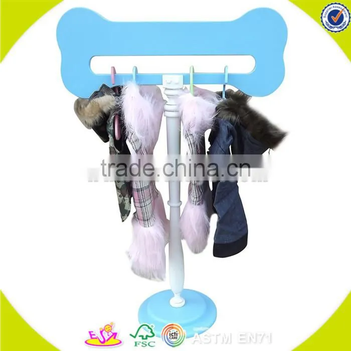 Wholesale beautiful toddler wooden doll bed toy pink best selling wooden doll bed toy W06E010
