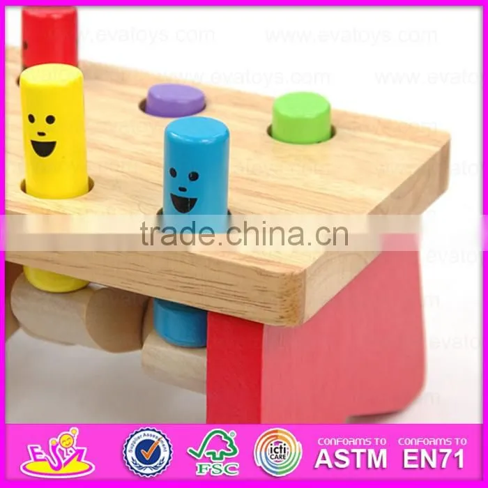 2016 hot sale baby wooden toy hammer W11G023