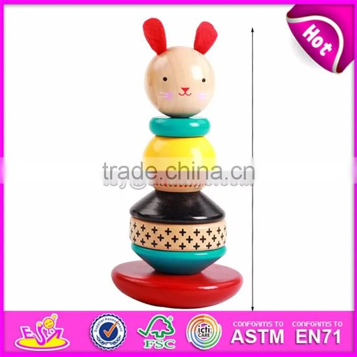 Best wholesale toys suppliers wooden baby stacking blocks for sale W13D148