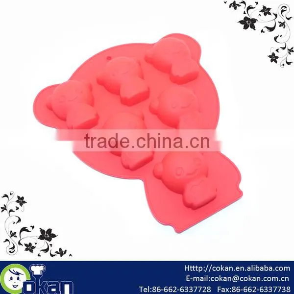 Bear shape silicone chocolate mold,ice cube tray,cake mold CK-SL561