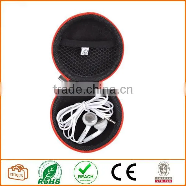 3 in 1 Pink Earphone Handsfree Hard EVA Case Plus Round Earphone Bag