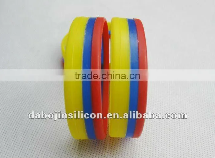 Ecuador country flag silicone fashion wristbands