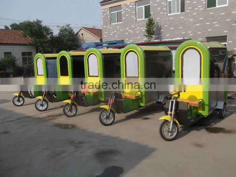 Wholesale china stainless steel Electric tricycle mobile food carts for sale