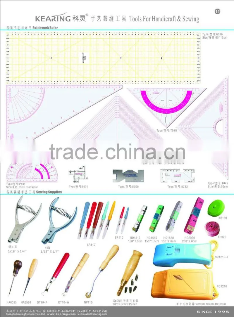 OEM Luxury quilting garment ruler, 24'' * 6'' acrylic Patchwork ruler for sewing quilting # KPR2406