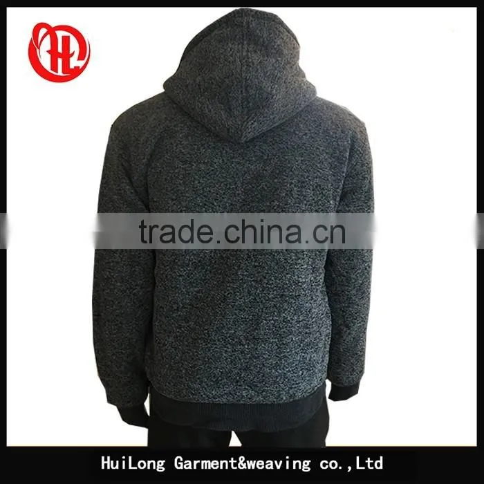 2017 New design fashion polyester men grey hoodie jacket