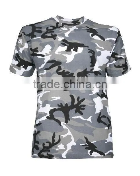 oem service polyester/cotton camouflage t-shirt wholesale from ningbo