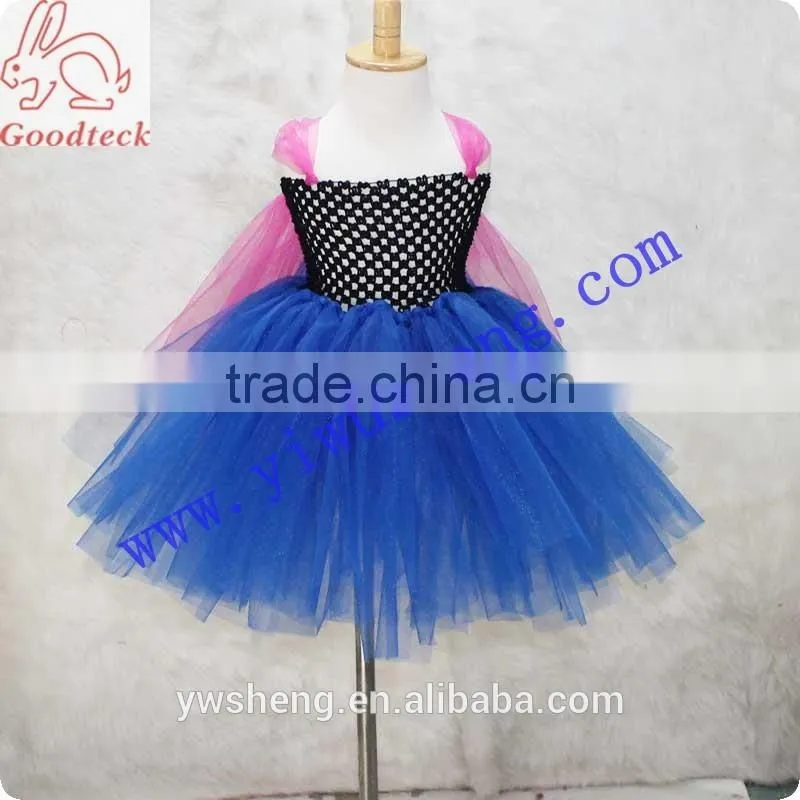Wholesale snowflake decorate turquoise girl dress, frozen tutu dress with sequin strim