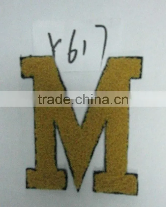 embroidery chenille letter badges