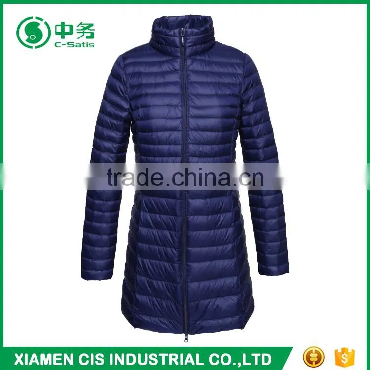 Hot Sale European Style Multi Color Lightweight Lady Winter Long Down Jacket