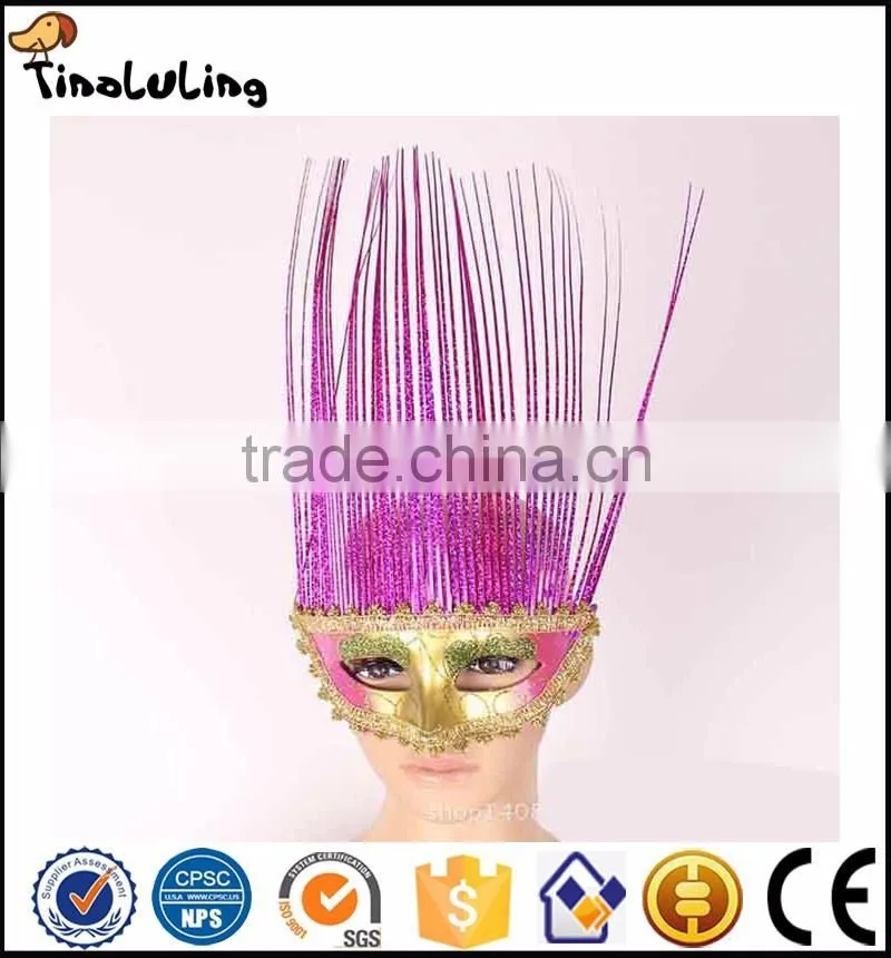 2017 Hot sale new design shiny halloween party adult italian venetian face masks