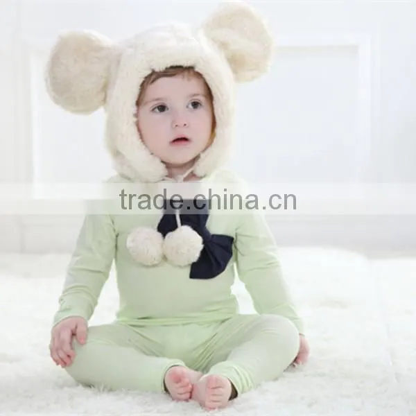 New Arrival Baby Girls Wool Hats Of Two Big Ears,Winter Warm Cute Baby Hats