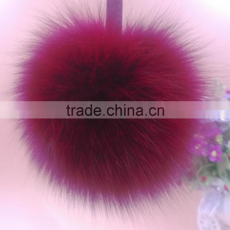 wholesale for handbag Material fox fur pom poms keychain fox fur plush fur balls bag charms