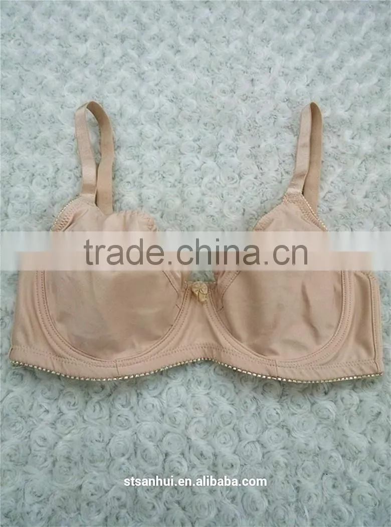 Solid color fancy sexy fat women wholesale plus size bras in high quality