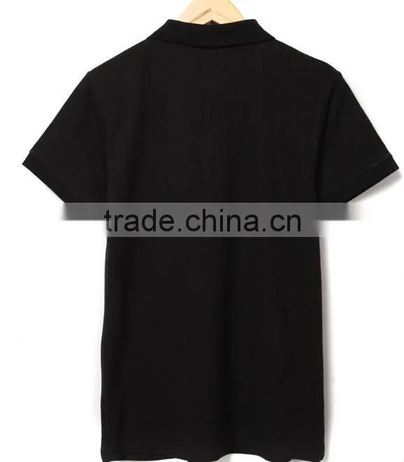Black fashion polo shirts custom embroidery mens designs