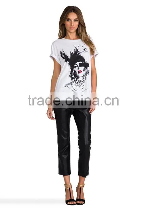 Cotton blend t-shirts with face print