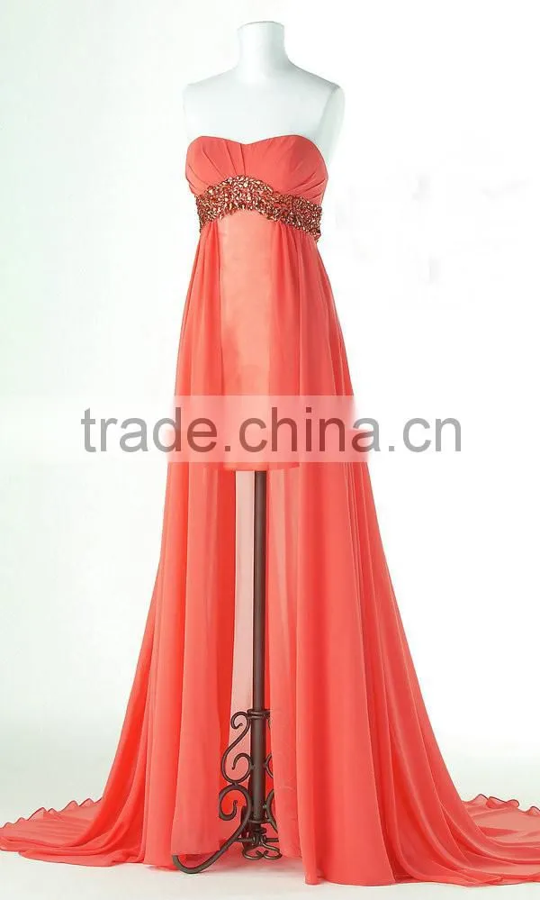hot selling yellow prom dress quinceanera dresses with detachable skirt