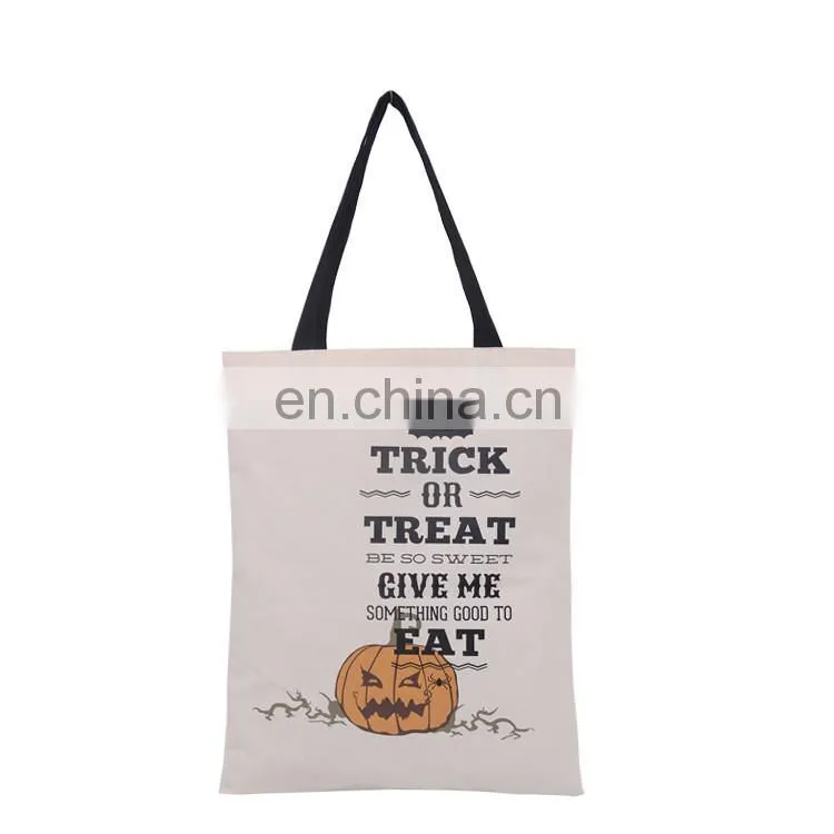 New design canvas burlap party halloween bags