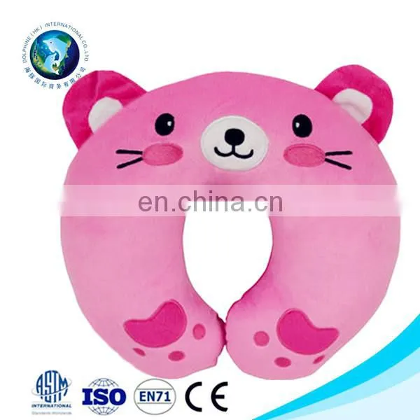 Personalized travel animal neck pillow custom cute plush giraffe toy soft funny neck pillow