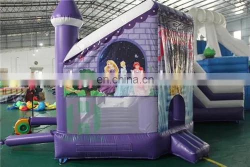 Purple Princess Printing 0.55mm PVC Tarpaulin Bouncing Castles Inflatable Commercial Bounce House Clearance